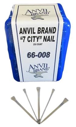 AB 7 City Horseshoe Nail 250 Count Box - Anvil Brand