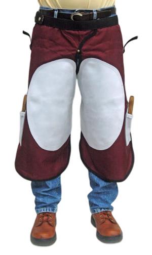 Grand Circuit Supra Dura Maroon Farrier Apron Long Chaps - Anvil Brand