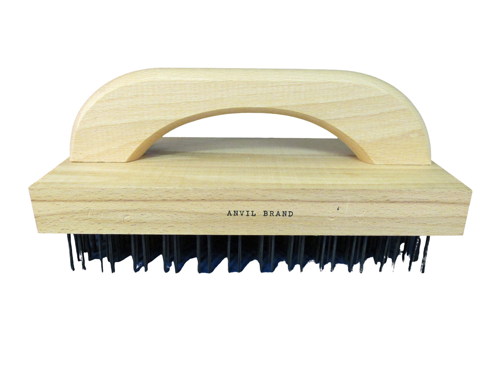 Large Butcher Block Brush with Wood Handle - Anvil Brand